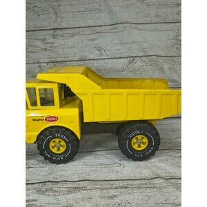 Vintage Mighty Tonka Dump Truck 1970s XMB-975 Yellow All Metal Frame